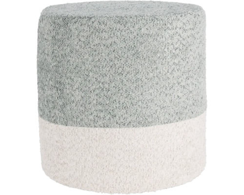 Poef Teddy blauw/beige 35 cm Tweekleurige, ronde zittingkruk