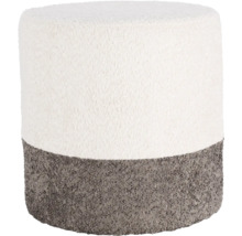 Tweekleurige stoffen poef