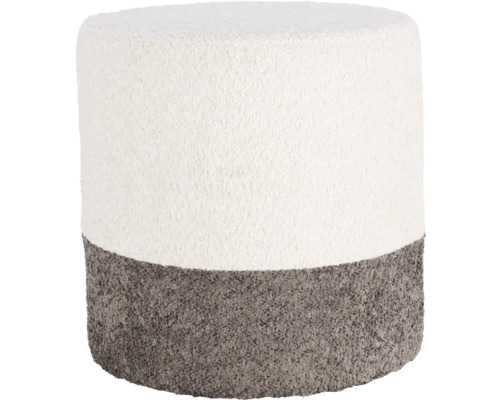 Tweekleurige stoffen poef