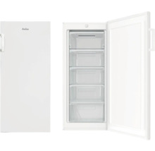 Vrijstaande Amica vriezer met vijf lades, gedeeltelijk geopend.