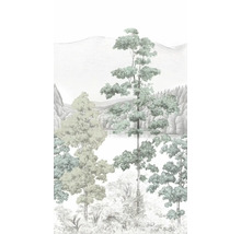 Behang met boslandschap en bomen