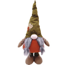 Decoratieve kabouter met muts en baard als herfstdecoratie