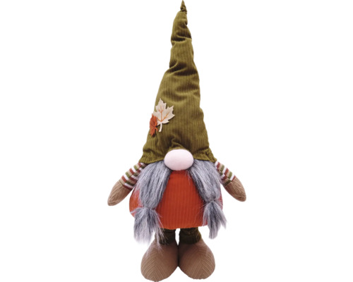 Decoratieve kabouter met muts en baard als herfstdecoratie