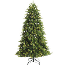 Kunstkerstboom met verlichting en standaard