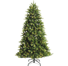 Kunstkerstboom met verlichting en standaard