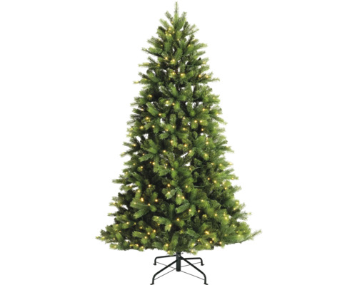 Kunstkerstboom met verlichting en standaard