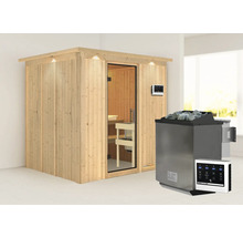 Sauna met saunakachel en bediening