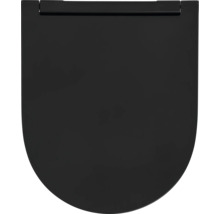 Zwarte toiletbril met softclose systeem