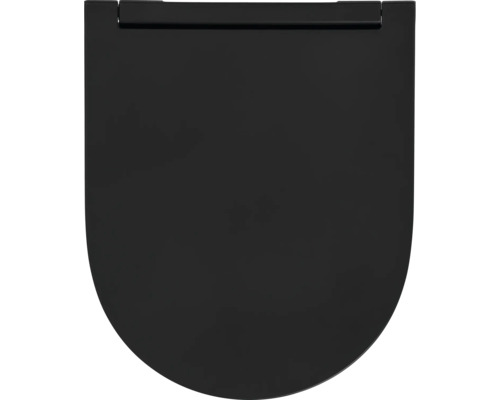 Zwarte toiletbril met softclose systeem