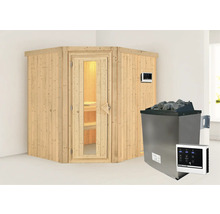 Sauna met saunakachel en bediening