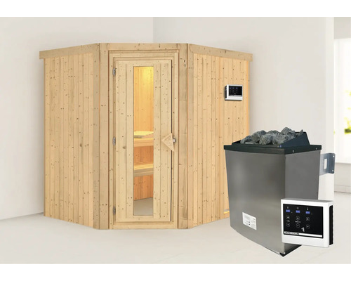 Sauna met saunakachel en bediening