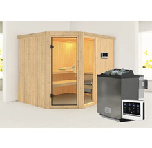 Sauna met kachel en bediening