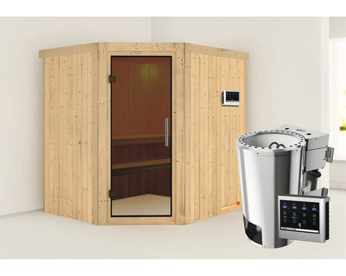 Sauna met saunakachel en bediening