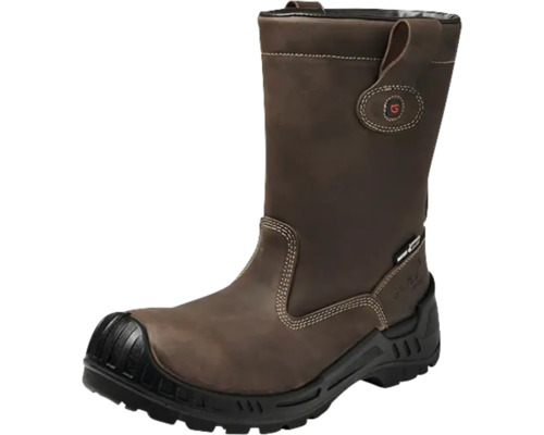 Bruine werklaars met zwarte zool en teenbescherming