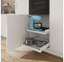 Keukenkast met uittrekelementen voor keukenmachine en pannen