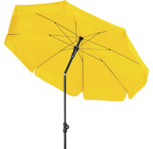 Gele tu parasol met zwart frame