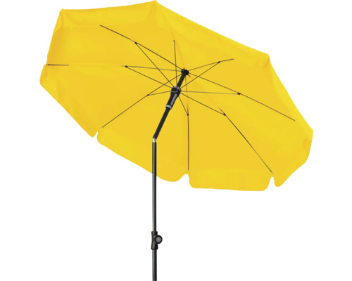 Gele tu parasol met zwart frame