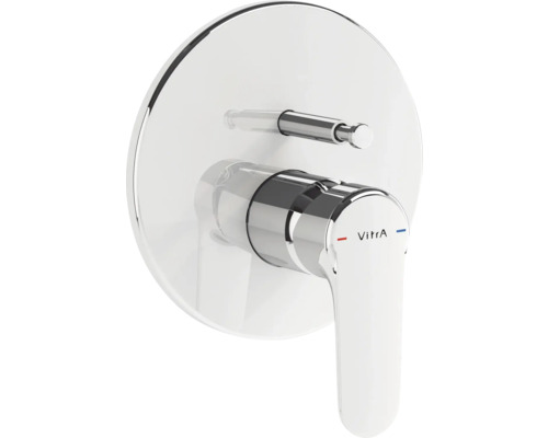 VITRA Inbouw badkraan Root Round A42830EXP chroom Vitra Logo éénhendelmengkraan voor wastafel