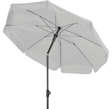 Witte parasol met zwart frame