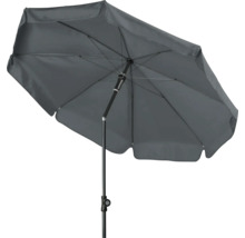 Grijze tuinzonne parasol met metalen frame