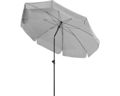 Geopende parasol met standaard