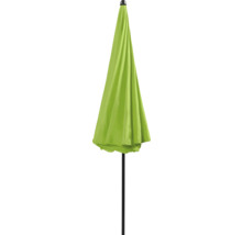 Gesloten groene parasol met mast