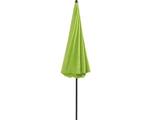 Gesloten groene parasol met mast