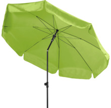 Geopende tuinzonnebescherming met paal