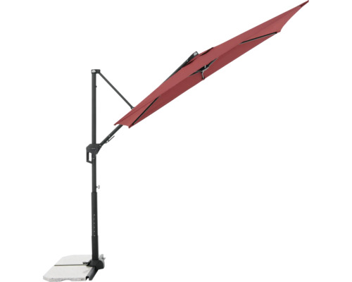 Vrijhangende parasol met voet voor buiten