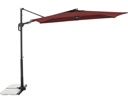 Vrijhangende parasol met parasolvoet