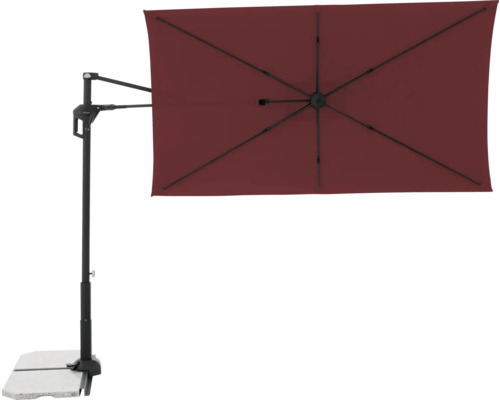 Rechthoekige zweefparasol met standaard