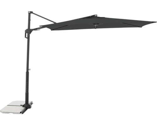 Vrijhangende parasol met parasolvoet voor buiten