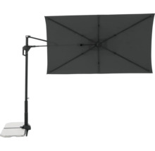 Rechthoekige zweefparasol met voet