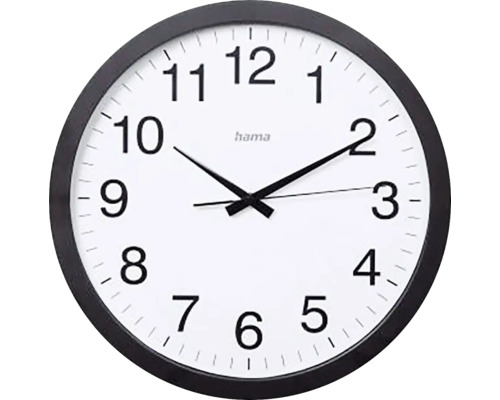 HAMA Wandklok Aruba zwart ø 40 cm