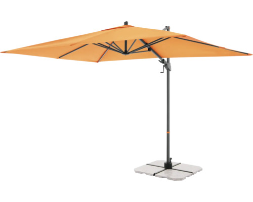 Vierkante parasol met standaard voor buiten
