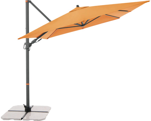 Vrijhangende parasol met betonnen voet voor buiten