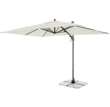 Rechthoekige parasol met stabiele voet voor de tuin