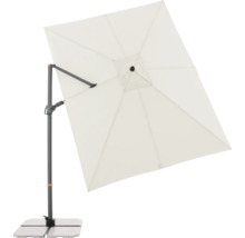 Vierkante zweefparasol met standaard voor de tuin