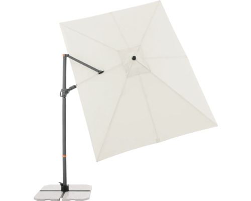 Vierkante zweefparasol met standaard voor de tuin