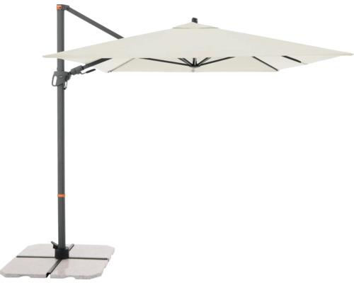 Vrijhangende parasol met voet voor buiten