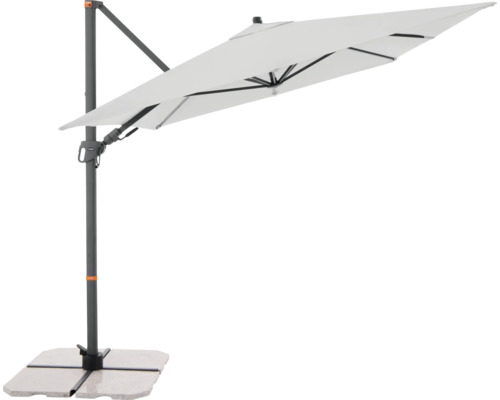 Vrijhangende parasol met voet voor buiten