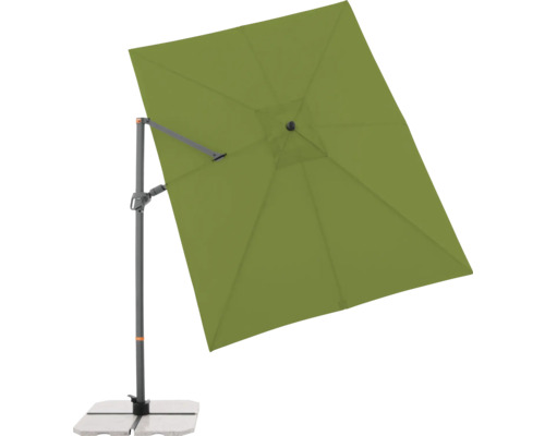 Vrijhangende parasol met parasolvoet