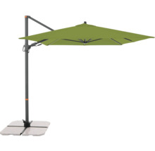 Vrijhangende parasol met parasolvoet voor buiten