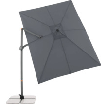 Vrijhangende parasol met vierkant scherm en voet