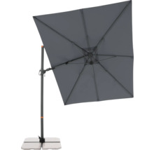 Vierkante parasol met voet voor buiten