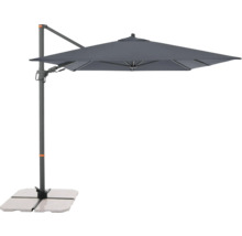 Vrijhangende parasol met parasolvoet