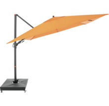 Vrijstaande parasol met rechthoekig scherm en voet