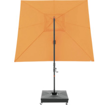 Vierkante parasol met standaard en slinger mechanisme