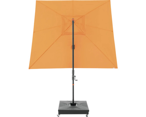 Vierkante parasol met standaard en slinger mechanisme