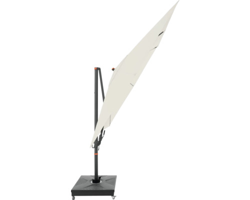 Vrijhangende parasol met voet en wielen